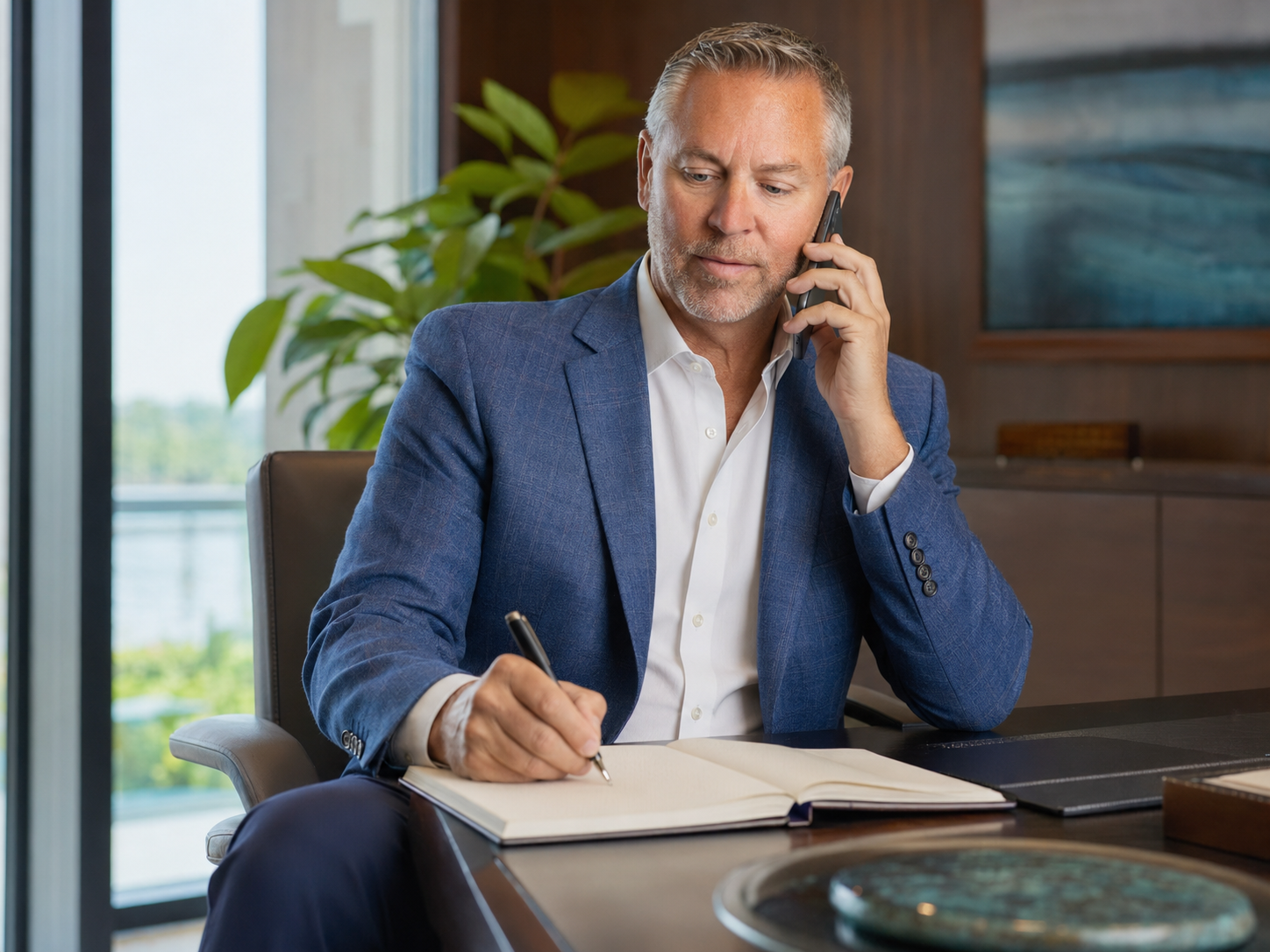 Mark Powers having a thoughtful executive conversation